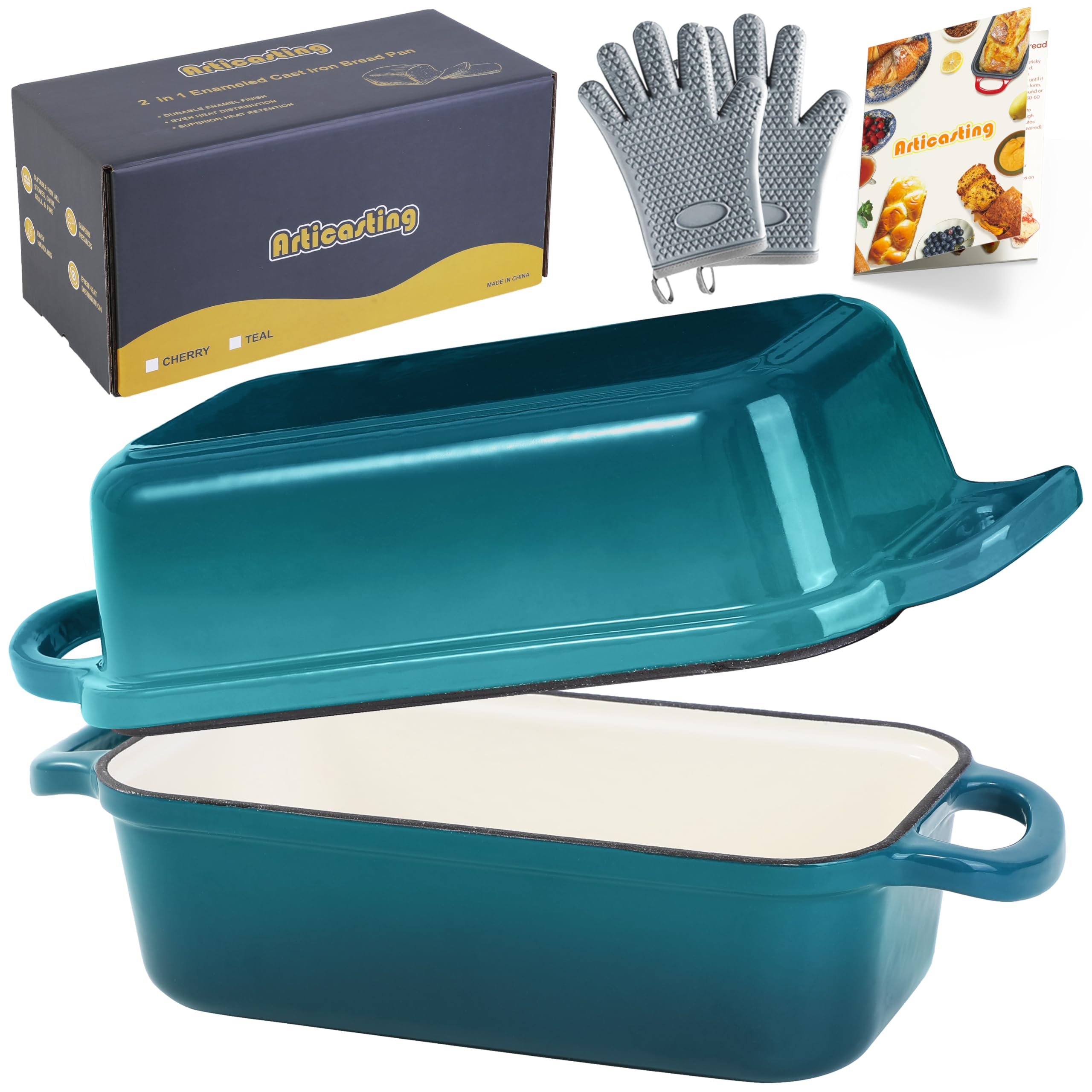 5 Qt Enameled Cast Iron Bread Dutch Oven - Sourdough Baking Pot With Dome Lid For Perfect Crust