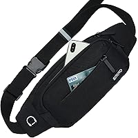 SINNO Large Fanny Pack With 4-Zipper Pockets for Running Hiking Travel Workout Dog Walking Outdoors Sport Fishing Waist…