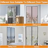 Jsdoin Magnetic Screen Door Mosquito Mesh Curtain 90x210cm Anti Fly Mesh view 6