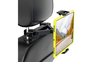 Tryone Tablet Holder for Car - Headrest Mount Stand for Baby Kids in Back Seat as Trip Essentials Compatible with iPad iPhone Pro Max Mini/Galaxy Tab/Fire HD/Switch or Other 4.7"-12.9" Devices