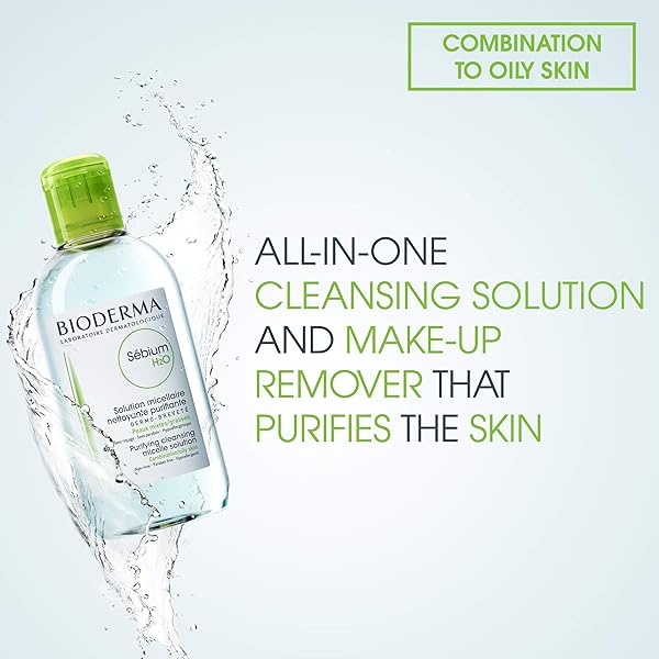 BIODERMA – SÉBIUM H2O – MICELLAR WATER – CLEANSING AND MAKE-UP REMOVING – FOR COMBINATION TO OILY SKIN 33.4 FL OZ