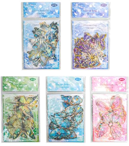 FineInno 48 Adesivi Fiori Per Resina Epossidica – PET Trasparenti, Vintage, Fai-da-Te Per Scrapbooking E Bomboniere