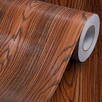 Wood Grain Contact Paper Self Adhesive Vinyl Shelf Liner Covering