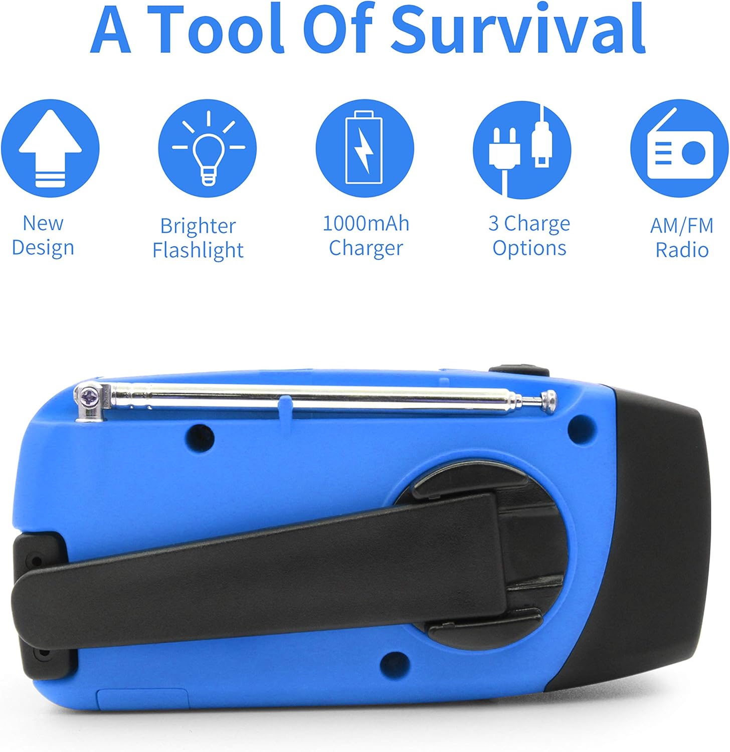 Upgraded Version RunningSnail Emergency Hand Crank Self Powered AM/FM NOAA Solar Weather Radio with LED Flashlight, Emergency Power Bank for iPhone/Smartphone (088B): Home Audio & Theater