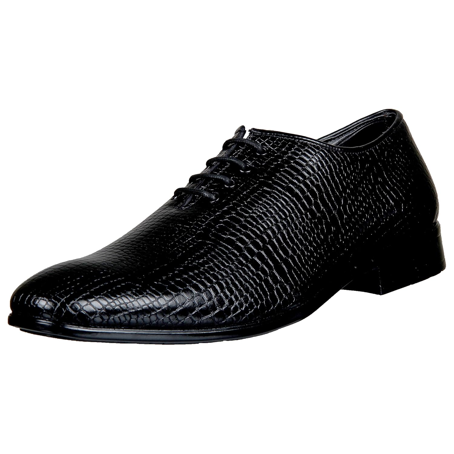zapatoz men's pu formal lace-up shoes_(8808-black)