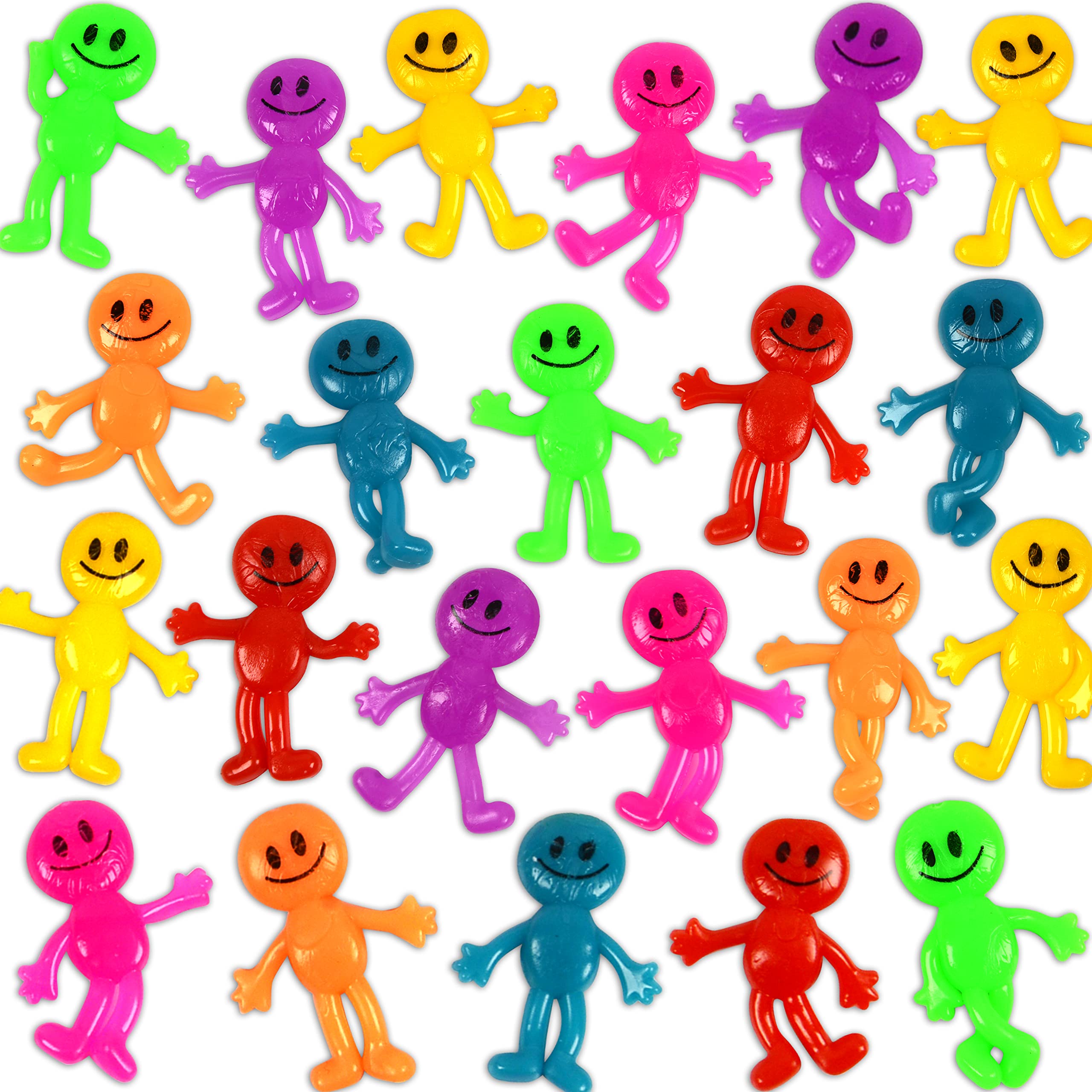 84-Pack Stretchy Bendable Man,Slimy Stretchy Happy Man Sensory Gel Toy for Stress Anxiety Relief,Gooey Texture Toy,Bulk Sticky Fidget Toys for Kids Party Favors,Goodie Bag Fillers