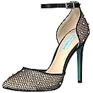 Blue by Betsey Johnson Women's SB-Falon Pump, Black Mesh, 7.5 M US
