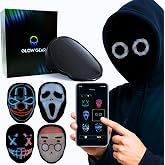 LED Face Light Up Mask Rechargeable Digital Halloween Costume Cosplay Mask