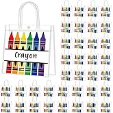 Supervitae 36 Pcs Graduation Crayon Gift Bags Bulk with Handle Plastic Clear Goodies Treats Totes for End of Year Party Favor Teacher Student Classroom School Supplies, 8 x 8 x 3.15 Inch