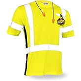 KwikSafety - Charlotte, NC - Operator Short Sleeve Safety Shirt [Solid Reflective Tape] Class 2 ANSI OSHA Compliant