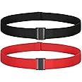 TOURZOO No Show Invisible Belt for Women/Men Elastic Web Strap Waist Stretch Belt with Flat Buckle for Jeans Pants Dresses