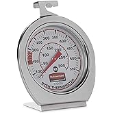 Rubbermaid Commercial Products Stainless Steel Monitoring Thermometer, Safe for Inside Oven/Grill/Smoker, 60-580&deg;F Range, Easy to Read Food Thermometer For Food Resturant/Home Cooking