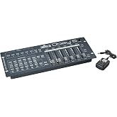 CHAUVET DJ Obey 6 Universal DMX-512 Compact Stage Light Controller | 6-channel setup with manual faders, scene chases, blackout master, palm-sized desktop board, runs wash and par fixtures