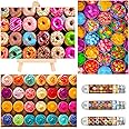 Small Jigsaw Puzzles for Adults 150 Pieces Vintage Candy Cupcake Donut Mini Jigsaw Puzzles Challenging Mini Puzzles Tiny Jigsaw Puzzles 6 x 4 Inches, 3 Pcs,Mini Easel Included