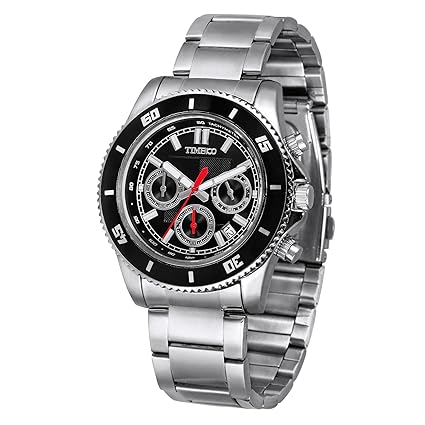 Time100 Mens Stainless Steel Chronograph Waterproof Quartz Watches W70081G.01A