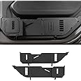 SHEAM Metal Front Door Pocket Storage Box Compatible with 2018-2025 Jeep Wrangler JL 2/4 Door 4XE Gladiator JT, Car Side Insert Organizer Box Interior Accessories Replaces Weak Saggy Net -2PCS