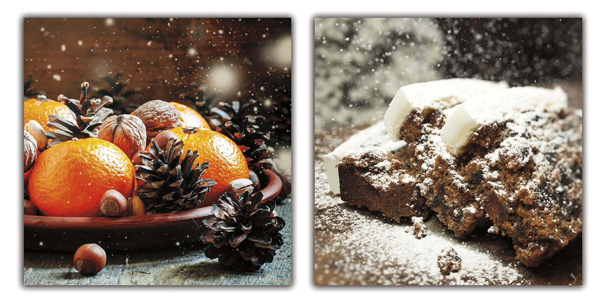 Box of 16 Festive Foods in Aid Of Mind Charity Christmas Cards In 2 Designs 557013