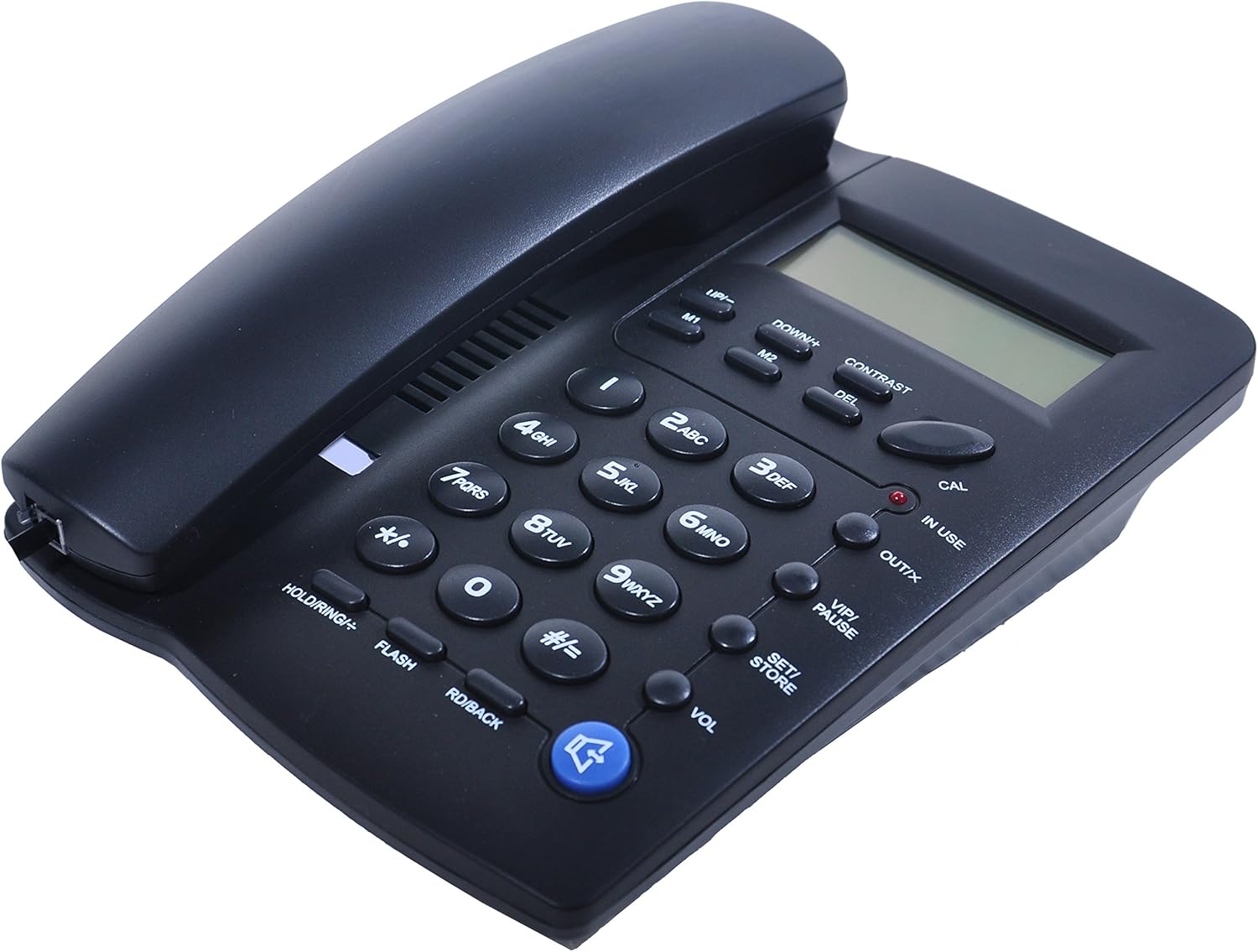 Ornin Y043 Corded Telephone with Speaker, Display, Basic Calculater and Caller ID (Black) : Electronics