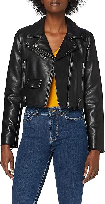 pepe jeans leather jacket womens