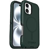 OtterBox iPhone 16 (Only) - Defender Series MagSafe Case - Cinder Cashew (Green & Black) - Built-in Magnets - Screenless - Rugged & Durable - with Port Protection