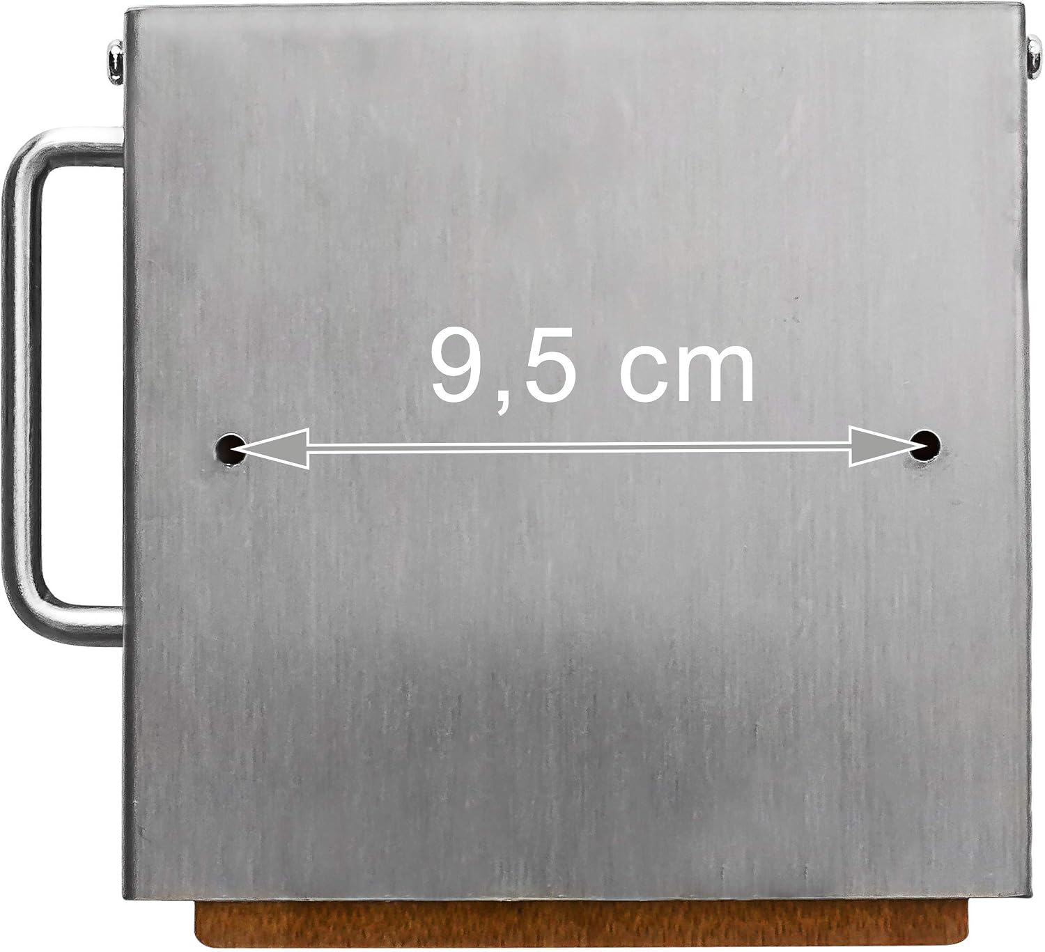 Relaxdays Mounted Roll Made of Bamboo and Stainless Steel Bathroom Wall Toilet Paper Holder, Natural, 2.5 x 14.5 x 13.5 cm - Image 5