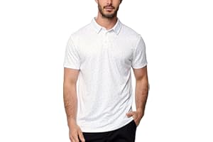INTO THE AM Performance Dri Fit Polo Shirts for Men S-4XL - Quick Dry Moisture Wicking Athletic Sport Collar Work Shirts