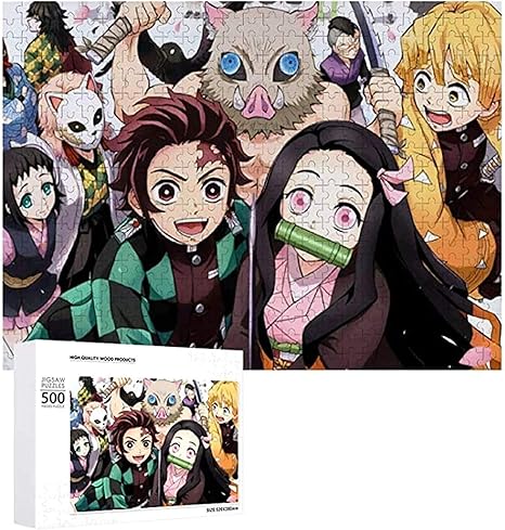 Amazon Co Jp 鬼滅の刃 木製パズル 人気アニメ ジグソー ジグソーパズル 漫画 灶门炭治 郎祢豆子 我妻善逸 煉獄 無一郎 九柱 のテーマピース ジグソーパズル 500ピース 1000ピース 大人用 子供用 1000 White Style6 Generic