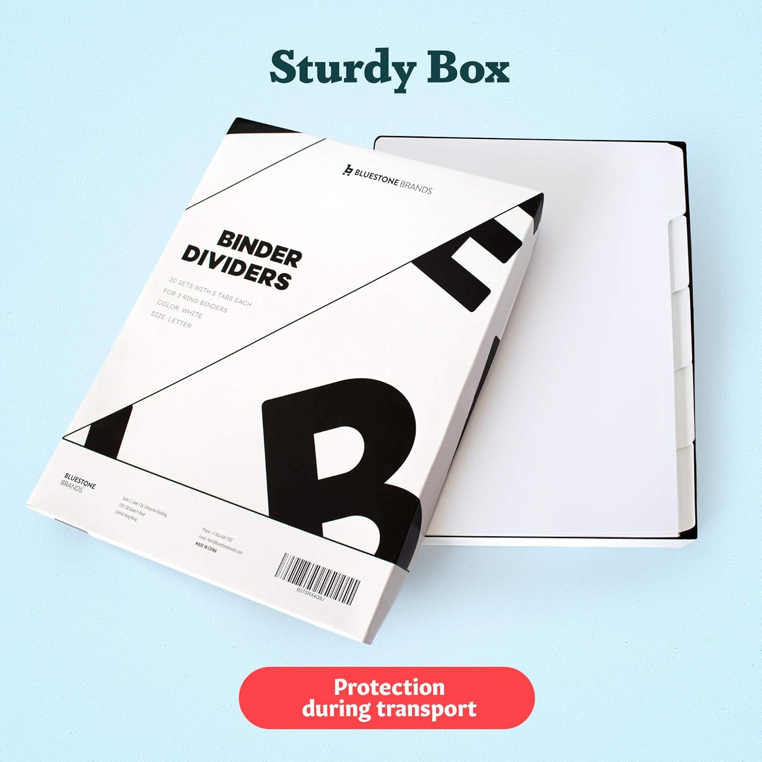 Binder Dividers 5 Tab White Index 3 Ring Folder Notebook Paper Subject File Card School Page Size Write Sheet Protectors Organizer Blank Three Heavy Duty Letter Pack Hole Bulk Large // Paper Plan : Office Products