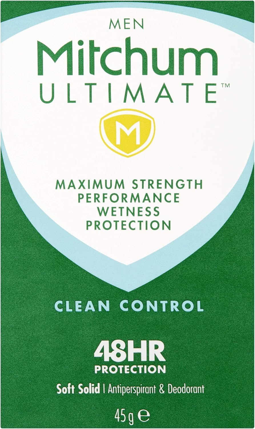 Mitchum Ultimate 48HR Protection Soft Solid Cream Stick Deodorant for Men & Antiperspirant Clean Control