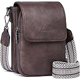 POIUGOYA Small Crossbody Bags for Women Trendy,Leather Triple Compartment Cell Phone Crossbody Wallet Purses with Card Slots | Small, Trendy, Triple Compartment, Cell Phone, with Card Slots, Small