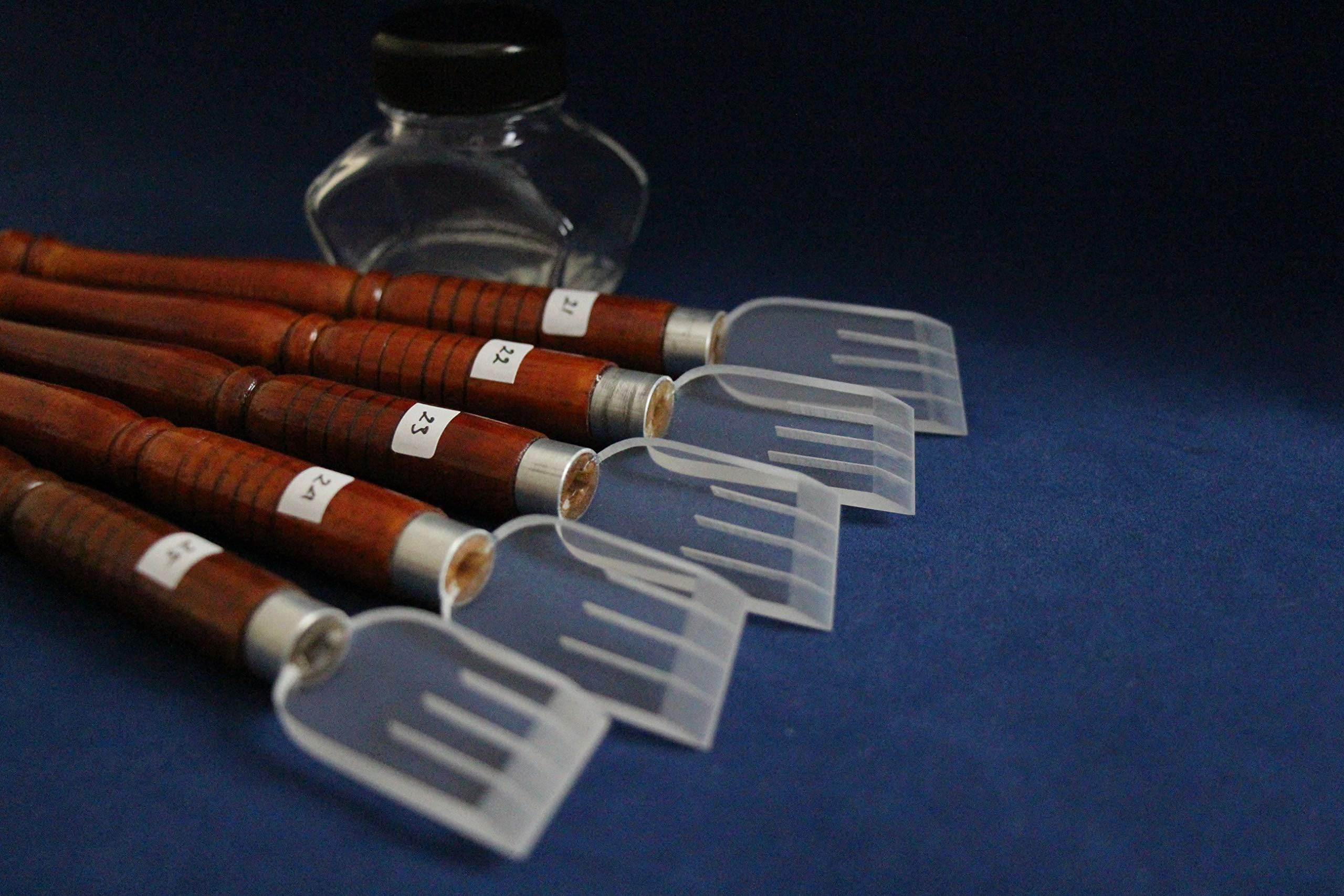 Set of 5 Acrylic qalams/pens for Arabic Calligraphy 21 to 25 mm