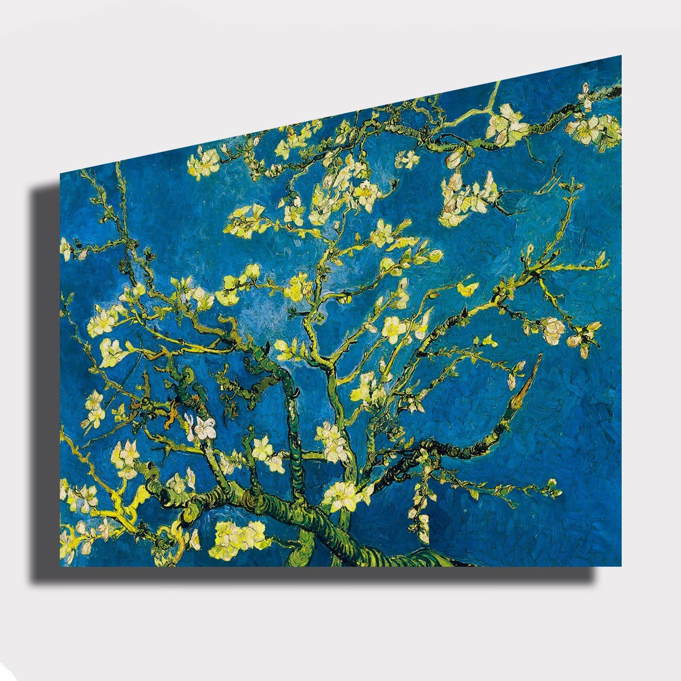 Quadro Tela Vincent Van Gogh - Fiori Di Mandorlo 140x100 Cm Con Telaio In Legno