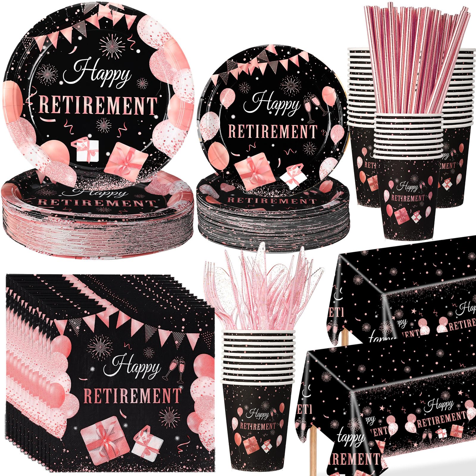 Funnymoom 452 Pcs Retirement Party Decorations Supplies Set Include ...