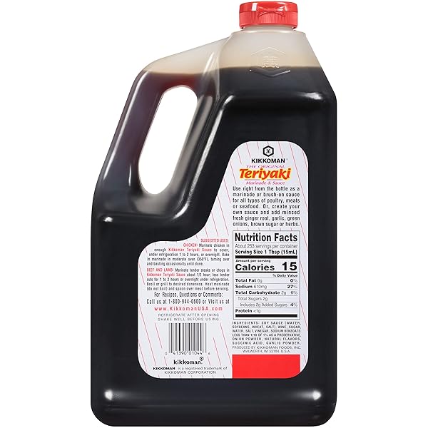KIKKOMAN MARINADE AND SAUCE, TERIYAKI, 128 OUNCE