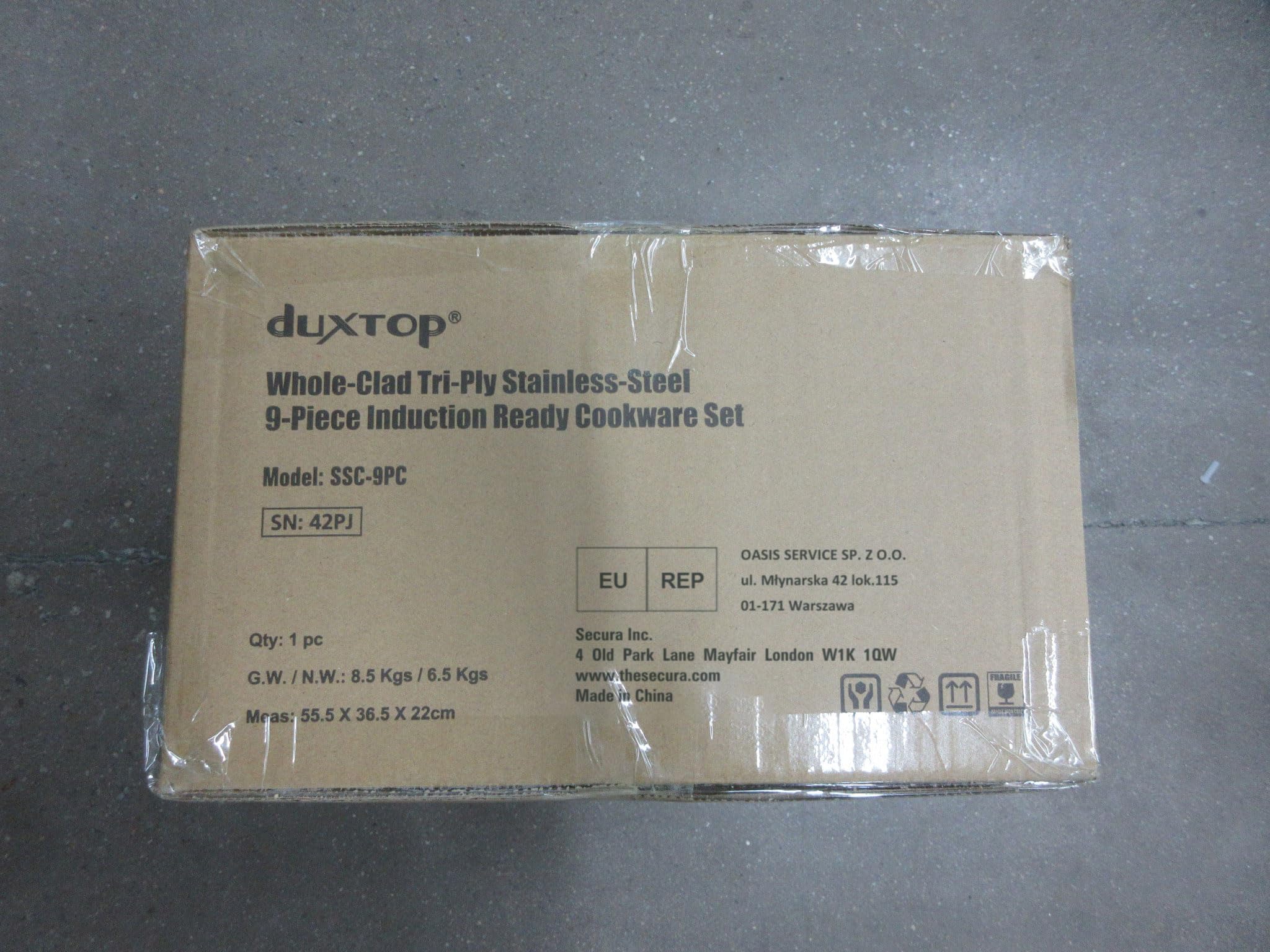 Duxtop Whole-Clad Tri-Ply Stainless Steel Induction Cookware Set, 9PC Kitchen Pots and Pans Set