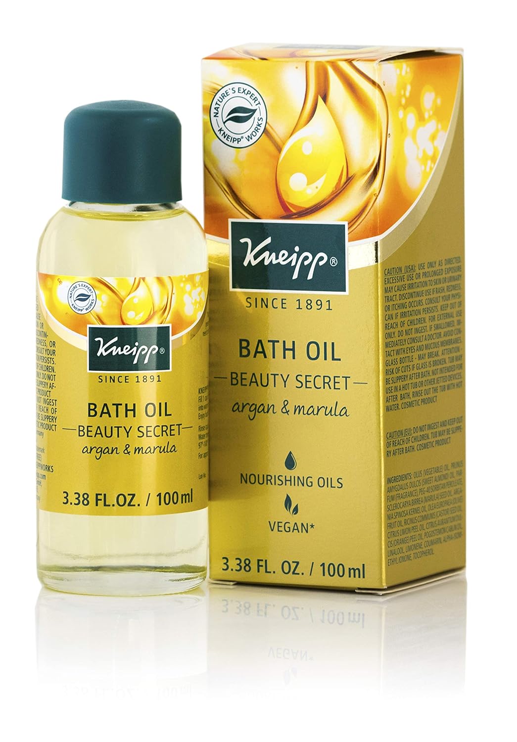 Kneipp Herbal Bath Oil Argan and Marula Beauty Secret, 3.38 Fl Oz : Beauty