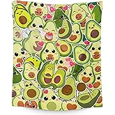 Avocado Blanket Gifts - 50x40 Inches Cute Throw Blanket for Kids, Girls, Boys - Green Soft Plush Blankets for Crib, Couch & Travel
