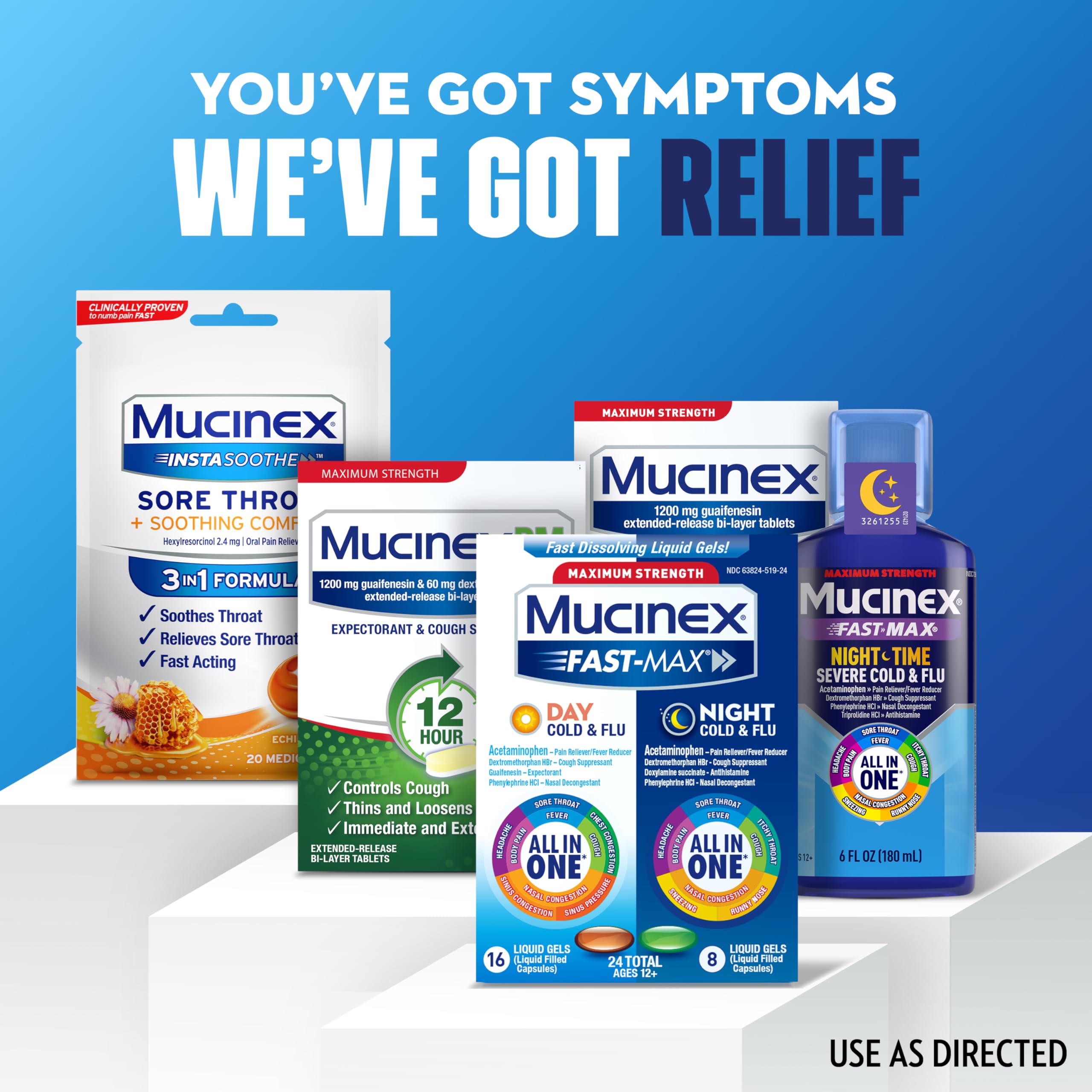 Mucinex Fast-Max Liquid Gels for Day/Night Cold and Flu, 24 Count