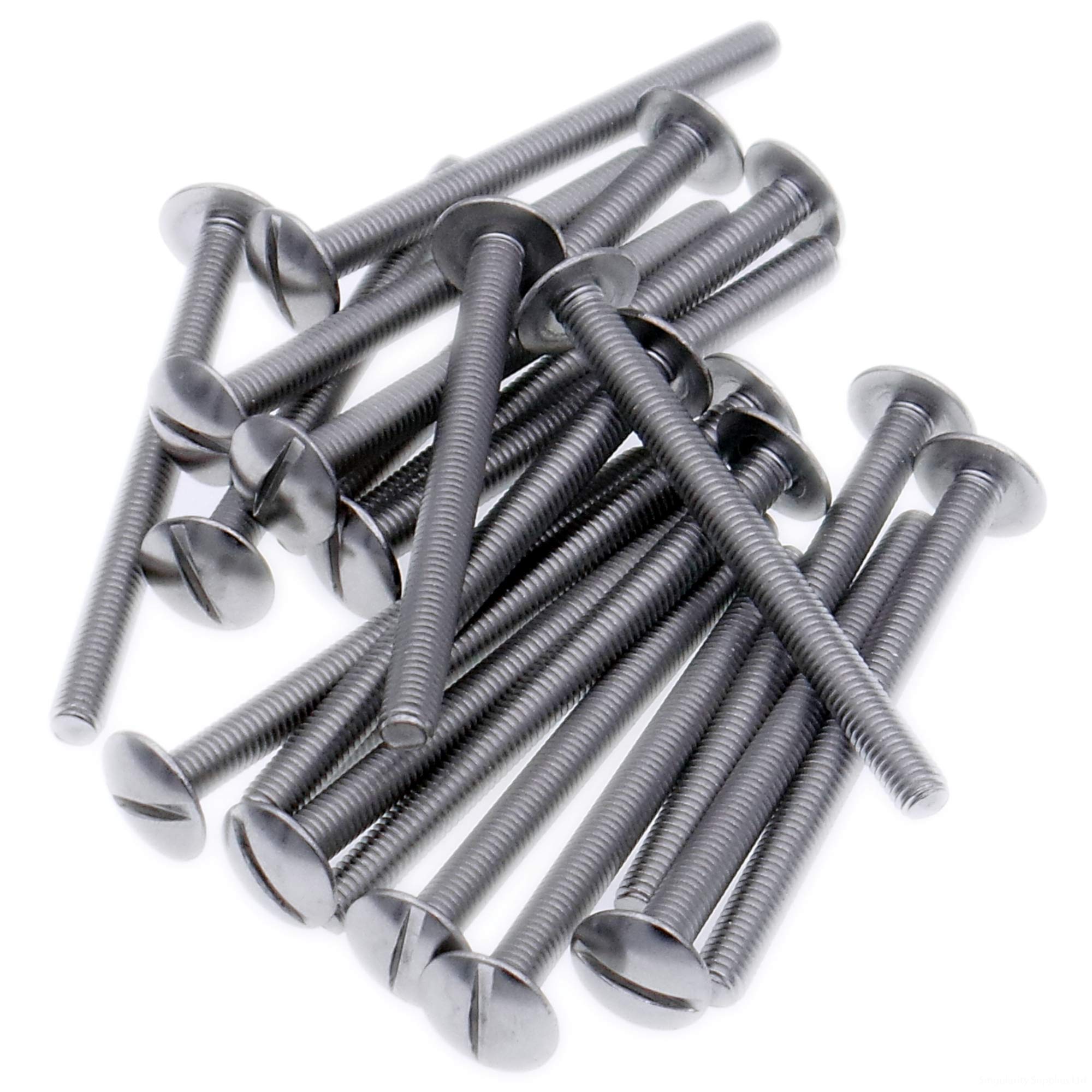 M5 (5mm x 10mm) Slot Mushroom Machine Screw (Bolt) - Stainless Steel (A2) (Pack of 20)