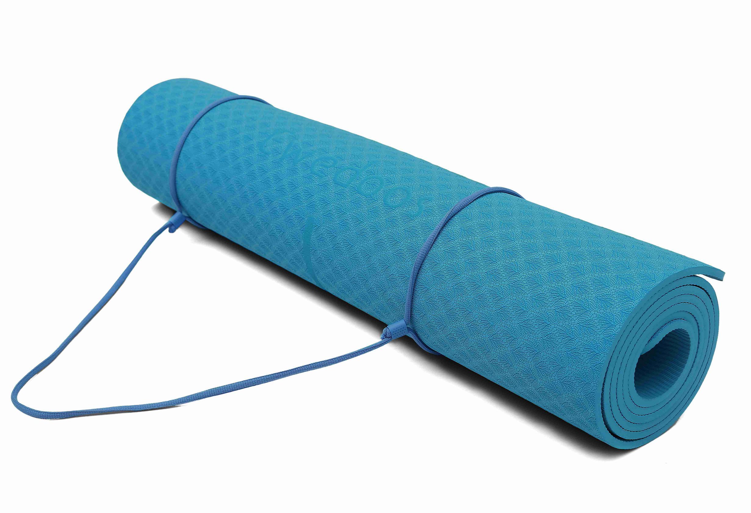 Pilates and Fitness Ewedoos Eco Friendly Yoga Mat with Alignment Lines