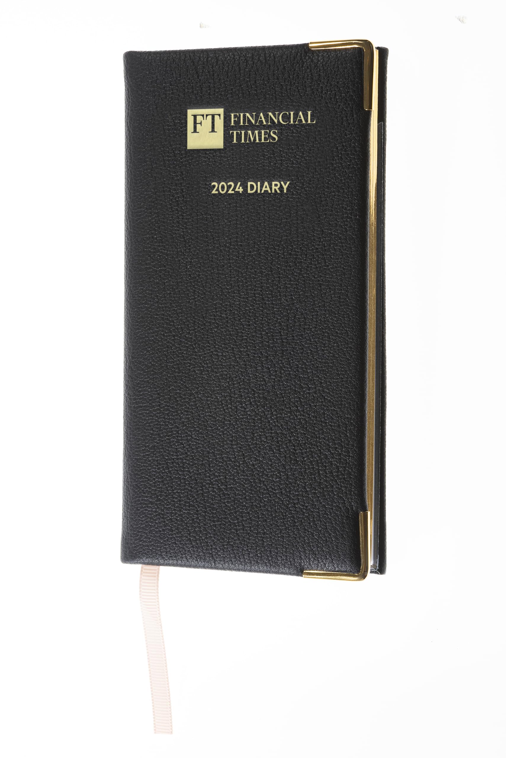 Collins Financial Times Diaries 2024 - Leather Pocket Weekly Diary - Black - Week to View Complete Business Planner