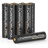 POWEROWL Goldtop Rechargeable AAA Batteries PRO, High Capacity 1100mAh, Premium NiMH Triple A Battery -8 Count