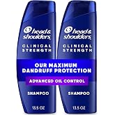 Head &amp; Shoulders Clinical Strength Advanced Oil Control Anti-Dandruff Shampoo Twin Pack, 1% Selenium Sulfide, 13.5 fl oz Each