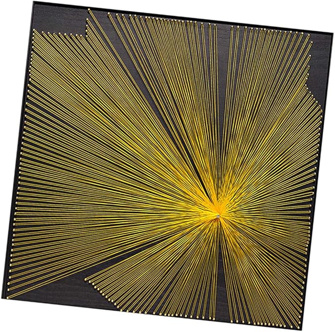 F Fityle 40x40cm Pin String Art Aurora DIY Home Decoration String Art