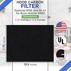 Range Hood Charcoal Filter 7.75” x 10.5” - Fits