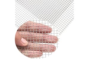AWIORETON Wire Mesh 5 Mesh, 304 Stainless Steel Woven Wire Mesh Screen, Sturdy Metal Mesh Sheets to Prevent Mice, Rodents, Spiders, Squirrels (Silver-2pcs, 8x12 Inch)