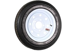 eCustomrim Trailer Tire and Rim 480-12 4.80-12 480X12 Load Range B 5 Lug White Modular Wheel - 2 Year Warranty w/Free Roadside
