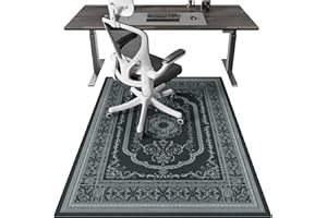 Mymeely Office Chair Rug for Hardwood Floor, 36"x48" Computer Gaming Mat, Low Pile Desk Chair Mat for Rolling Chairs, Floor Protector Rug Hard Floors, Anti-Slip Wood/Tile Protection Mat