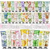 KONEUK 80 Pack Hand Cream Set for Dry Cracked Hands, Bulk Hand Lotion Travel Size for Valentines Day Gifts, Mini Hand Cream for Mothers Day Gifts, Birthday Gifts and Bridal Shower Gifts for Guests