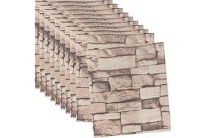 WAPANE 3D Brick Peel and Stick Wallpaper, 3D Brick Wall Panels Self Adhesive, Removable Wallpaper Waterproof PE Foam Paintable,for Living Room/Kitchen/TV Wall and Home Decoration(40Pack Brick)